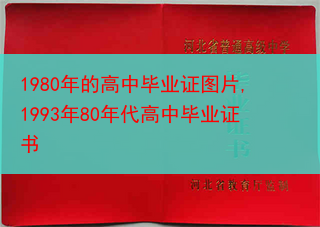 1980年的高中毕业证图片,1993年80年代高中毕业证书